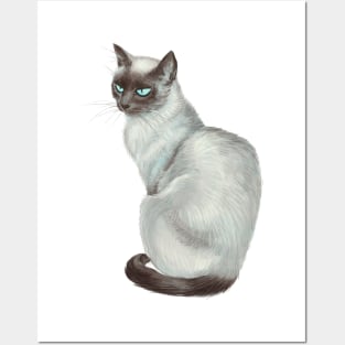 Siamese Cat Sitting Chilling Posters and Art